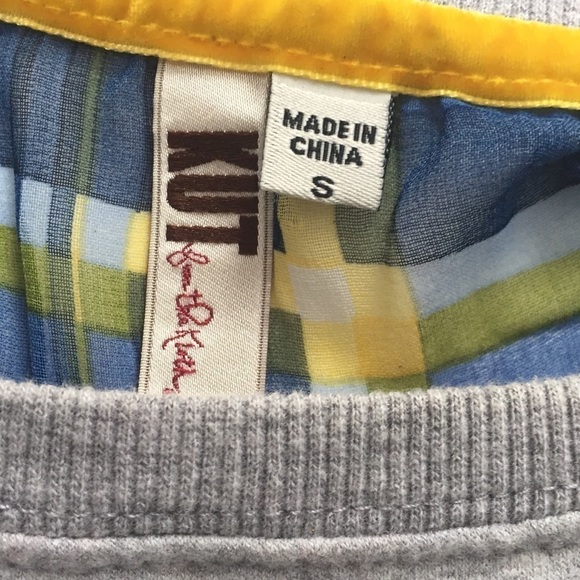 KUT from the Kloth Plaid Back Sweatshirt Size S - Picture 3 of 7